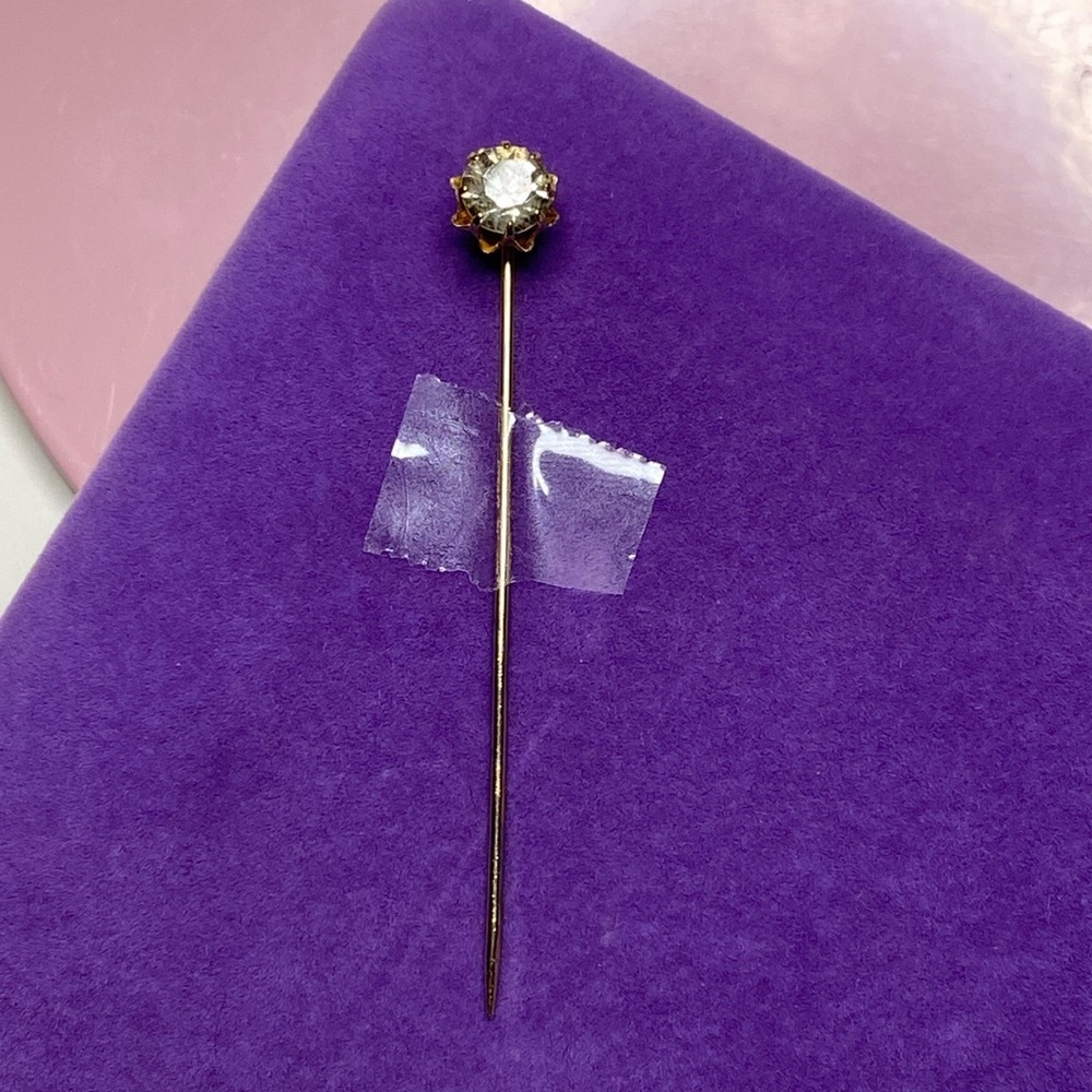 💛 Elegant Gold Crystal Stick Pin - Picture 2 of 6